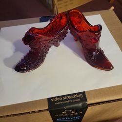 Fenton Glass Shoe