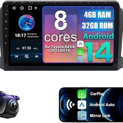 8 Core Android 14 Car Radio for Toyota RAV4 2013-2018