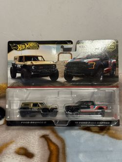 Hot Wheels Premium Ford Raptor R And Ford Bronco R 2 Pack