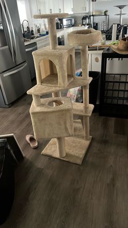 Cat tree house