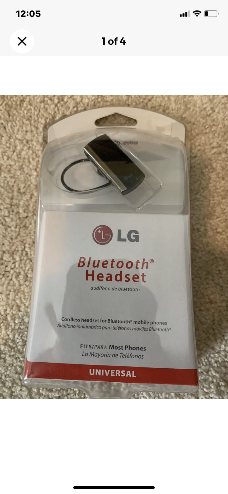 Verizon LBT210Z LG Bluetooth Headset