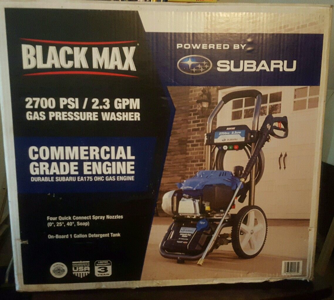 Black Max 2700 PSI Gas Pressure Washer (Powered by Subaru 174cc)