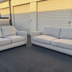 Light Gray Couch And Loveseat (WILL DELIVER)