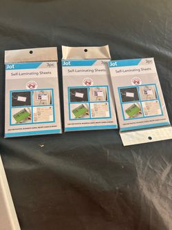 3-count pack of Jot Self-Laminating Sheets