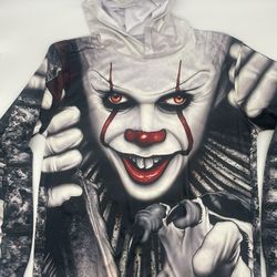 Pennywise, IT Movie Lightweight Pullover Hoodie, Adult Large *BRAND NEW*