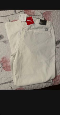 mens pants 38/32 puma white new with tags