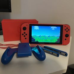 Limited Edition Mario Red and Blue Nintendo Switch