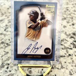 Jose Reyes New York Mets Rookie autograph baseball card
