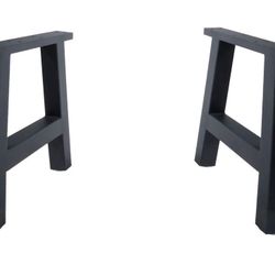 Open Box TC-HOMENY Bench Table Legs 16" Set of 2 Black Coffee Metal Legs Dining Iron Furniture Legs (16 INCH)