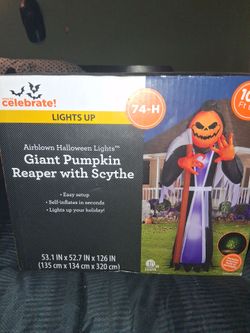 Way to Celebrate Giant Pumpkin Reaper Inflatable