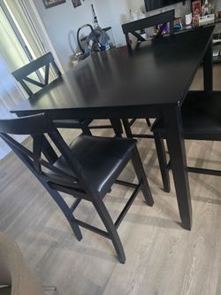 Mesa alta 4 sillas