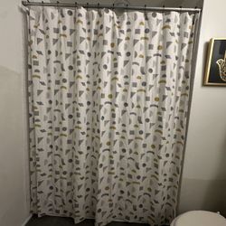 Mid-Century Geo Shower Curtain