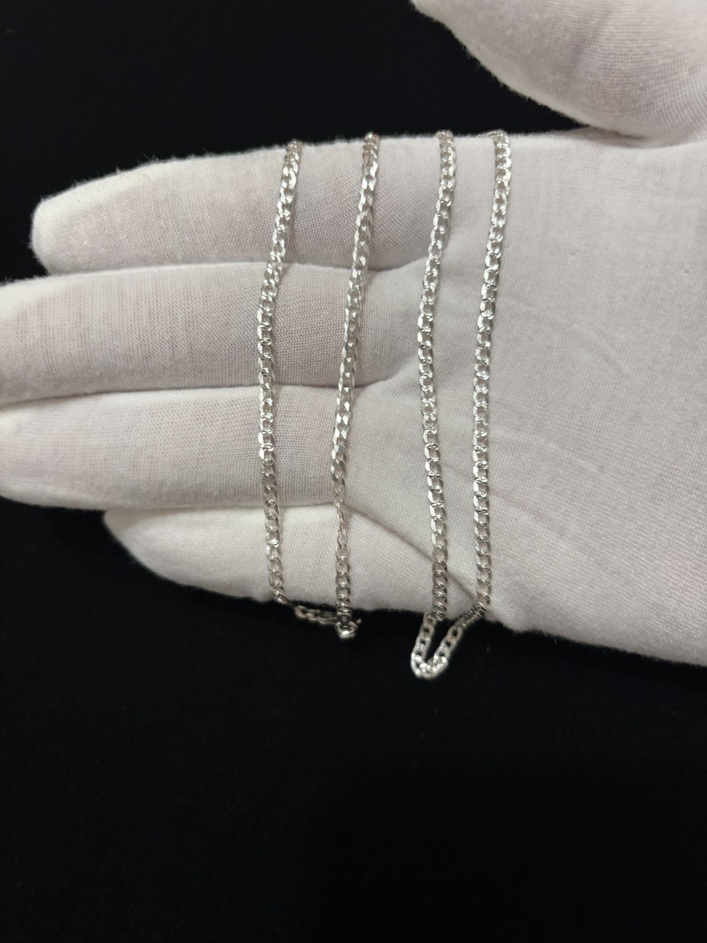 925 Sterling Silver 3mm Cuban Chain 24”