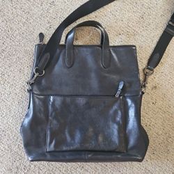 Coach Black Leather XL Shoulder Bag Briefcase Manpurse