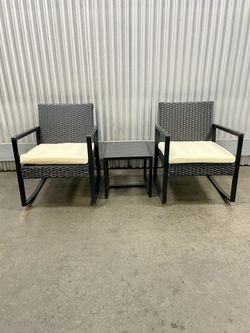 3pc Outdoor Patio Furniture Chair Set