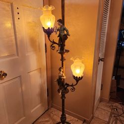 Amazing Antique Figural Floor Lamp- Very Heavy