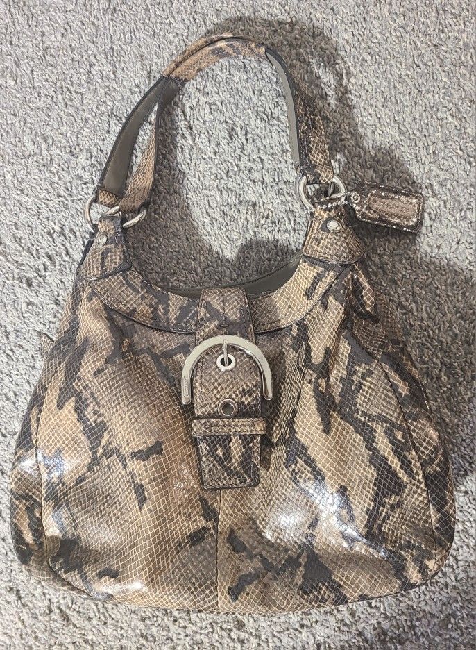 Coach Soho Embossed Python
