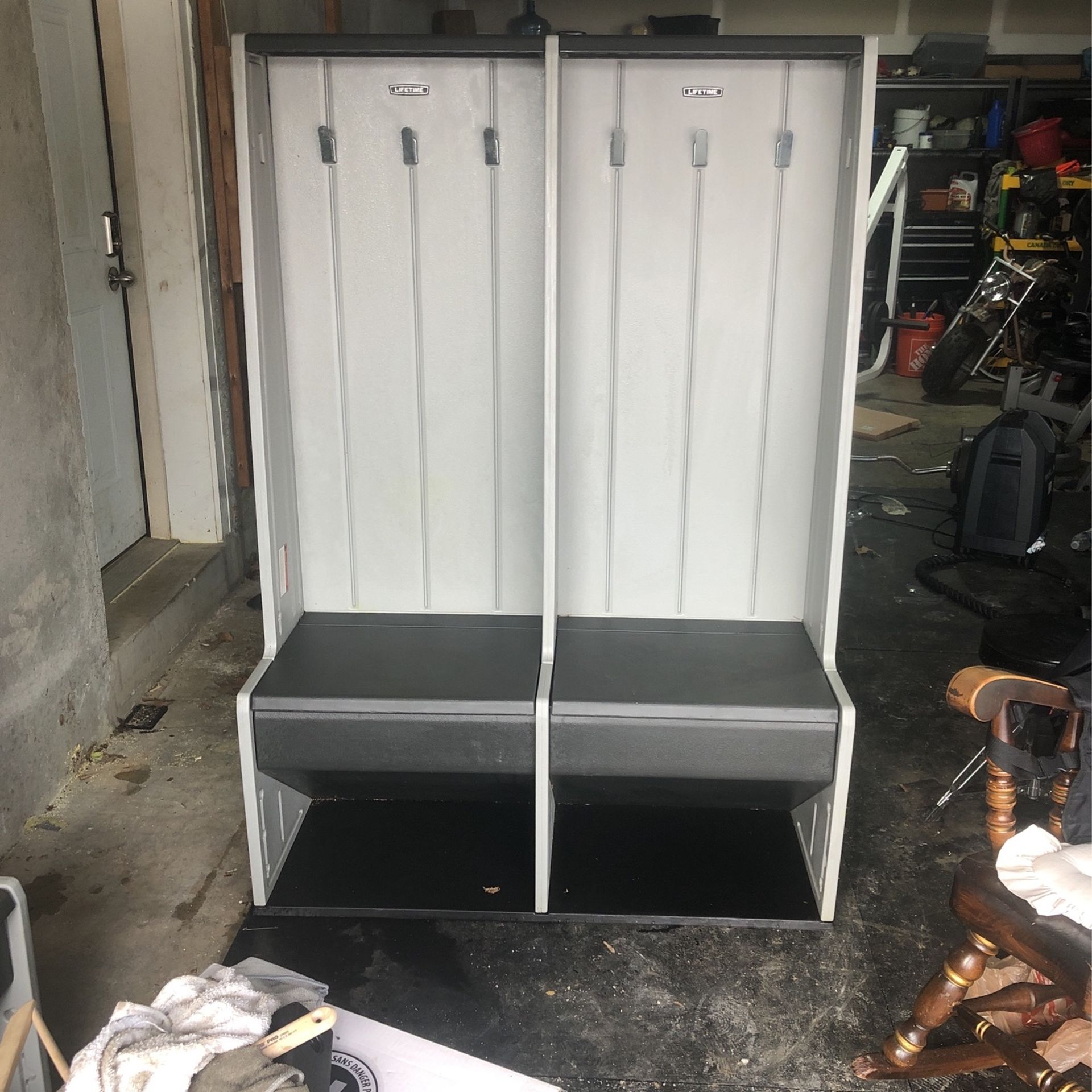 Pair Of Lifetime Home and Garage storage Lockers