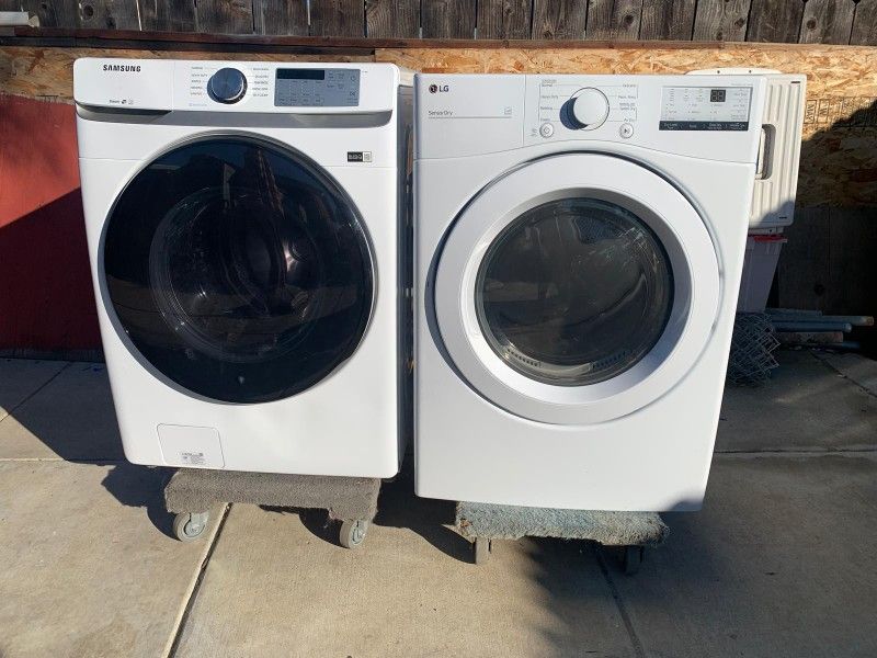 Samsung Washer And LG Electric Dryer In Good Condition For Sale 