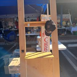 Repurposed 1940s Door. Use As A Coffee Bar Or Plant Stand. 