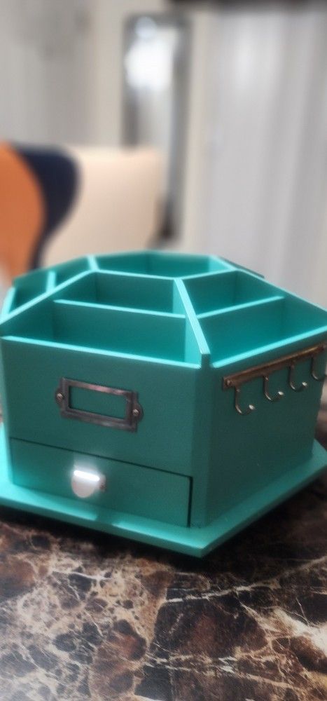 Recollections Storage Desktop Carousel, Turquoise
