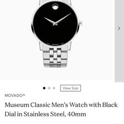 Movado Museum Classic, 40mm - Brand New