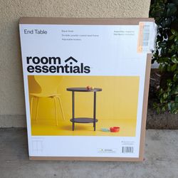 New Target Wood and Metal Round Side Table Black ($15 each, 4 Available)