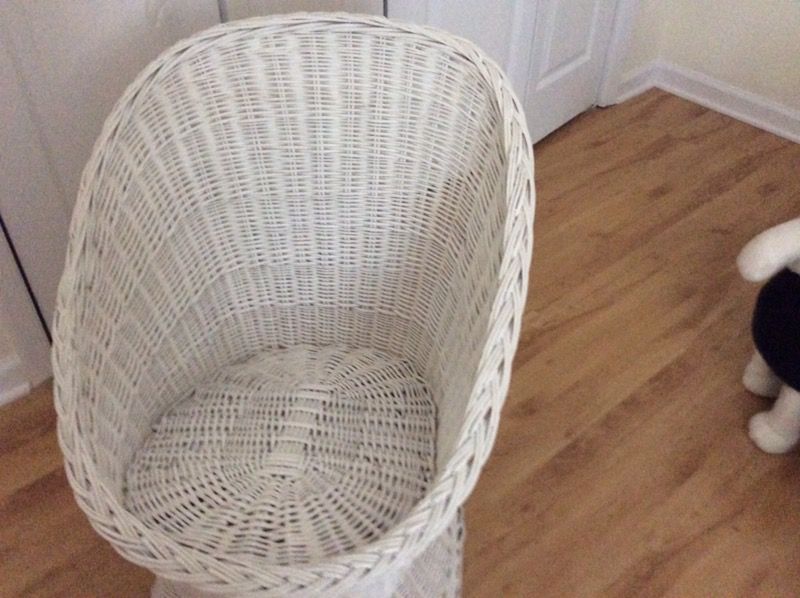 Vintage wicker barrel chair sale