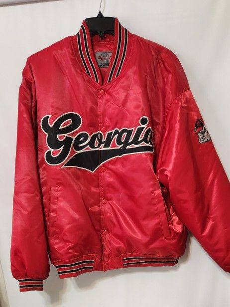 Team Pride George Bulldog Satin Bomber Style Jacket Size XL