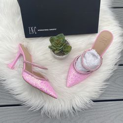 INC Pink Sparkle Heels