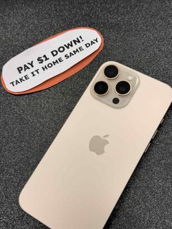 Apple iPhone 16 Pro Max - Pay $5 DOWN AVAILABLE - NO CREDIT NEEDED