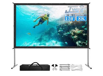 JWSIT 120” Outdoor Movie Screen with Stand