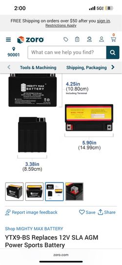 ATV Motorcycle Jetski Battery