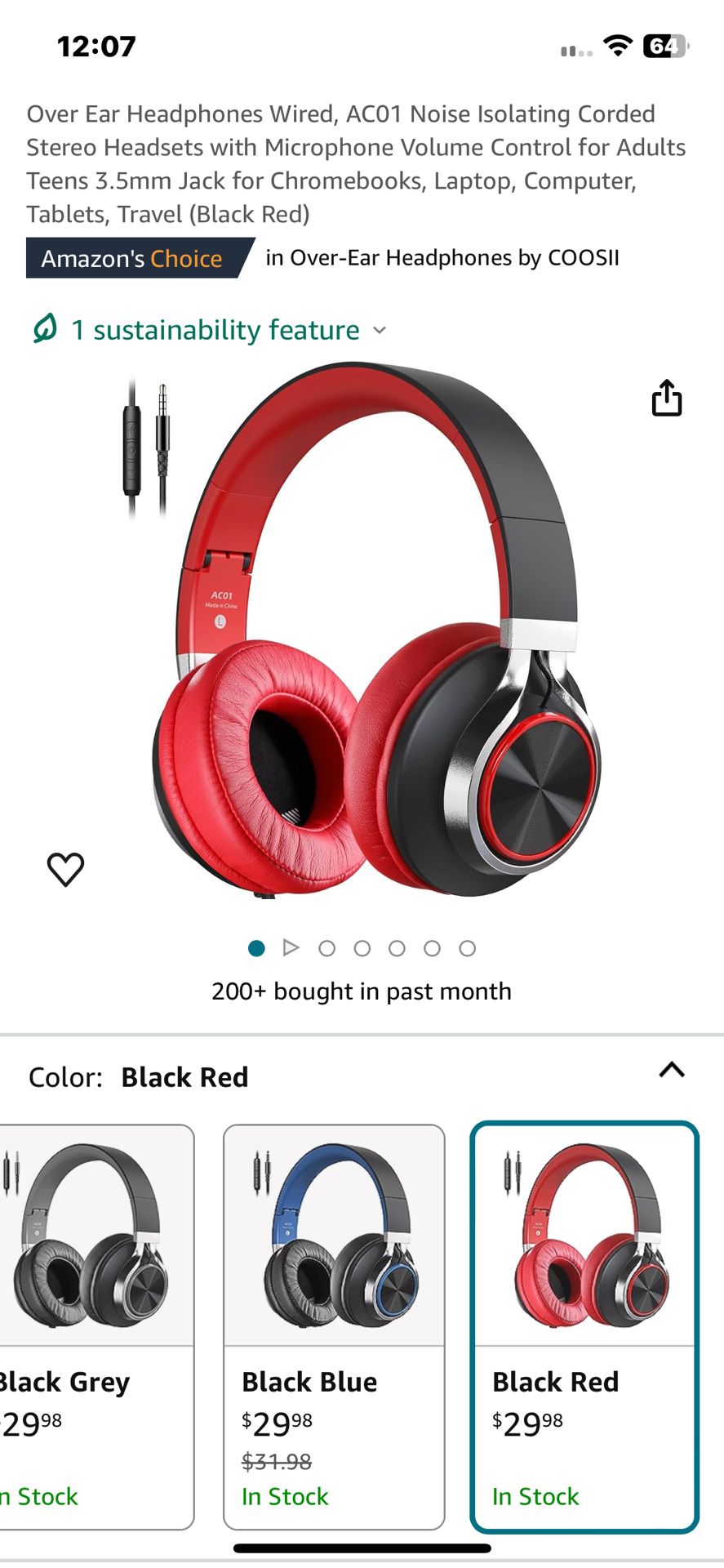 Over Ear Wired Headphones