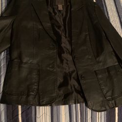 Ladies  Leather Blazer Type Jacket