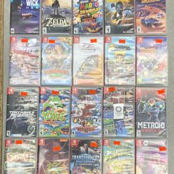 Nintendo Switch Games Game Gamer Gaming Console System Cartridges Fighting Puzzle Action Adventure Racing Sports Guns Handheld Entertainment