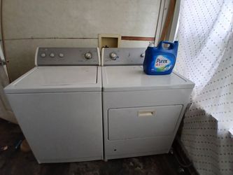 A dryer and washer 
