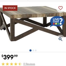 Wood Coffee Table And End Table