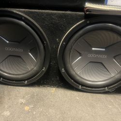 KENWOOD 12” Subwoofers Alpine AMP