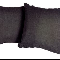 2 Black Throw Pillows Outdoor