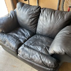 Black Leather sofa 