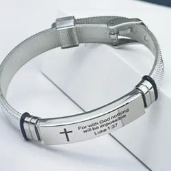 Stainless Steel Inspirational Bracelet