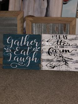 Wood signs