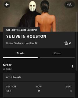 Ye (Kanye West) @ Reliant Section 113