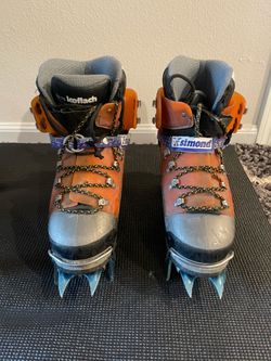 Koflach mountaineering boots and crampons