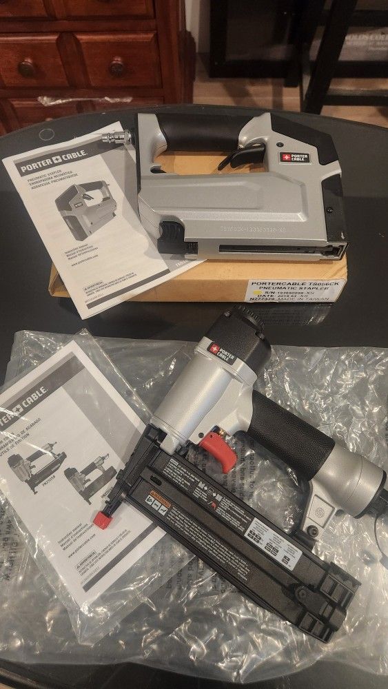 Brand NEW Porter CABLE Brad Nailer AND Pneumatic Stapler
