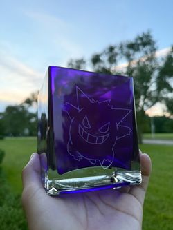 Hand Engraved Gengar Glass