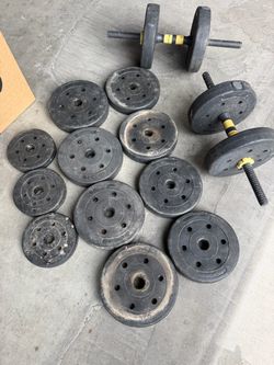 Weight Plates & Dumbbells Dumb Bells 1” Plastic