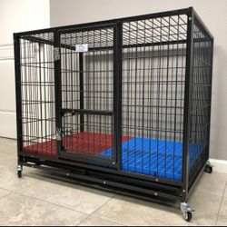 Brand New 43” Stackable Heavy Duty Dog Kennel With Dura Floors  