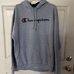 Light Gray Champion Pullover Hoodie Men’s L